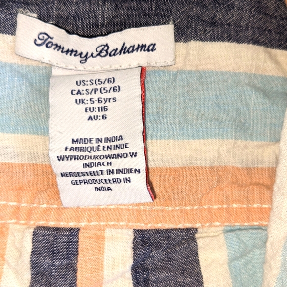 Tommy Bahama Boys Striped Shirt - Picture 4 of 7